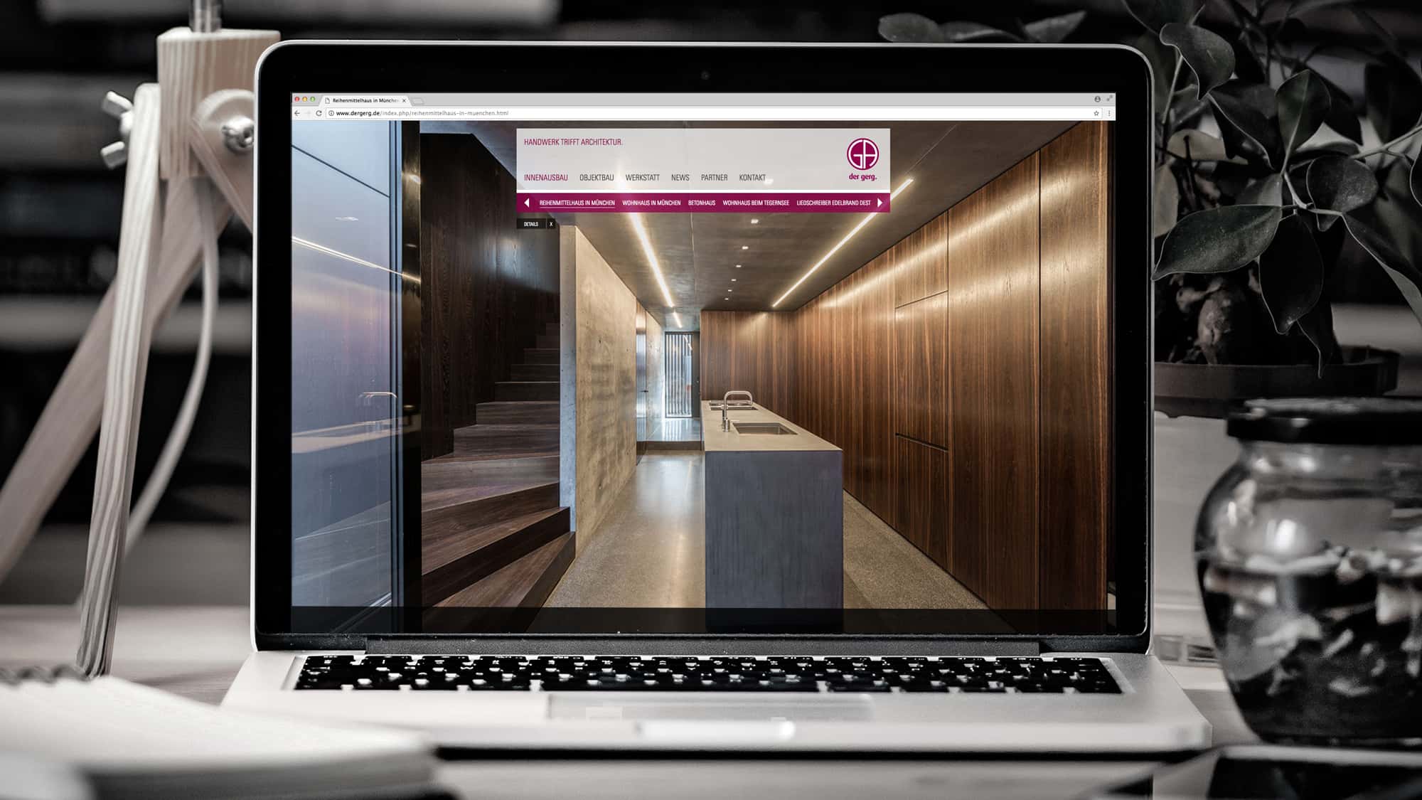 Der Gerg Website im neuen Corporate Design, Konzeption und Realisation von Schliesske Markenagentur
