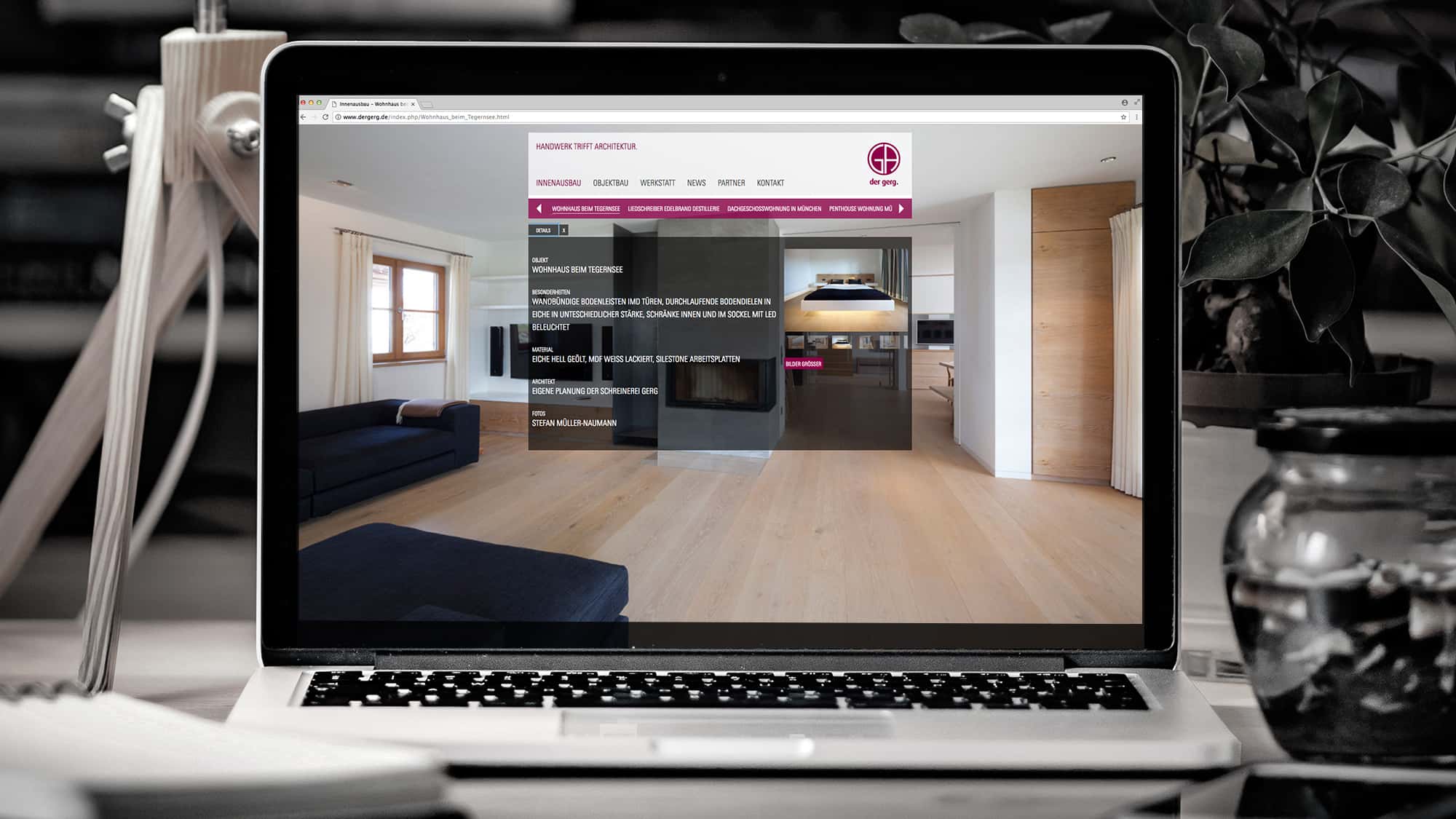 Der Gerg Website im neuen Corporate Design, Konzeption und Realisation von Schliesske Markenagentur