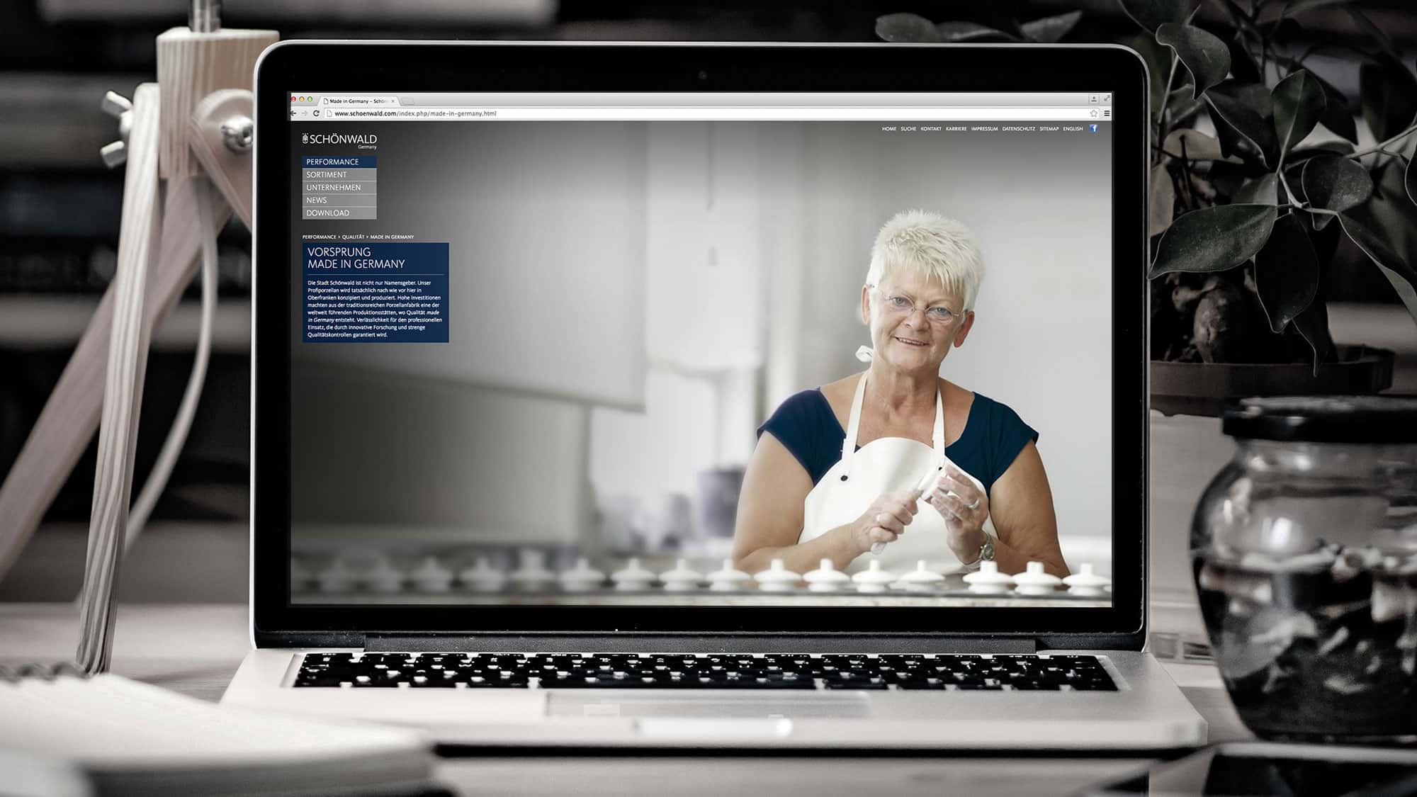 Schönwald Profiporzellan - Website Konzeption und Realisation durch Schliesske Markenagentur