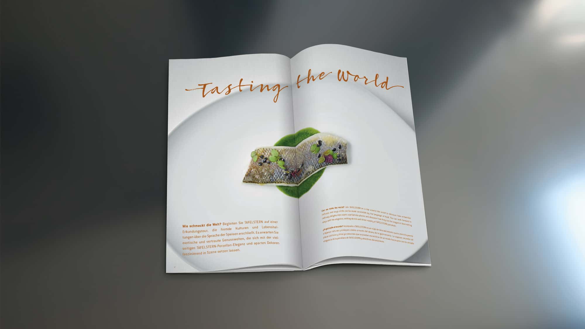 Tafelstern Tasting the world Broschüre - Corporate Design entwickelt durch Schliesske Markenagentur